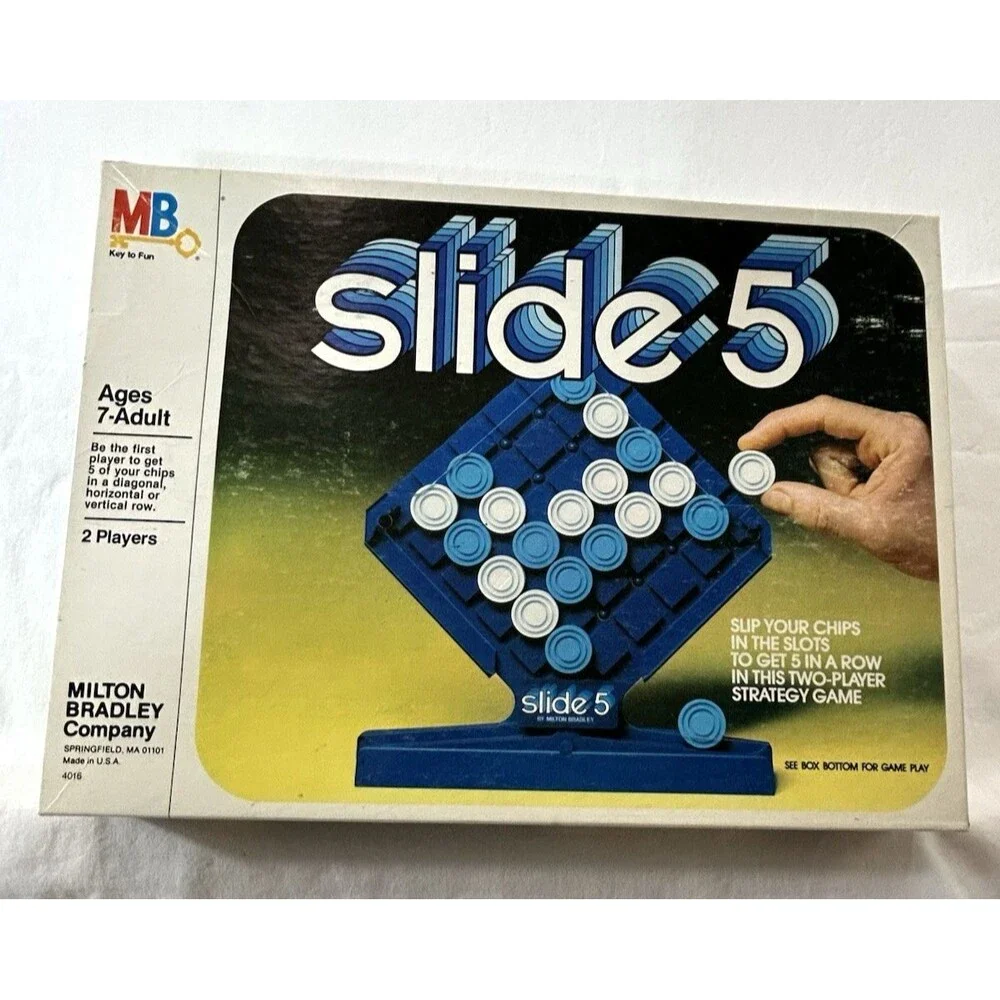 Vintage 1980 Slide 5 Board Game Milton Bradley Complete Excellent Condition